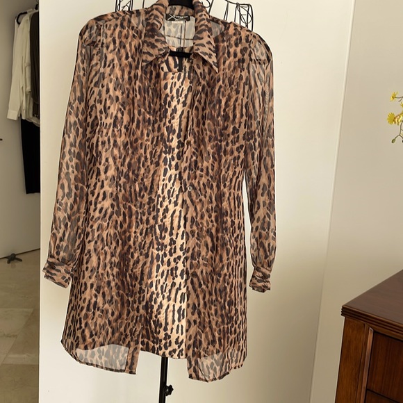 VINTAGE LEOPARD 2PC COATDRESS - Picture 2 of 8